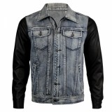 Jacket with Leather sleeve