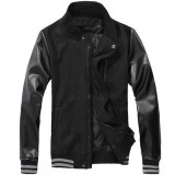 Jacket with Leather sleeve